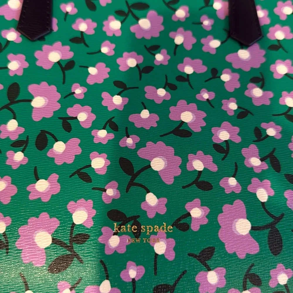 kate spade Green Multi Molly Party Floral Large Tote